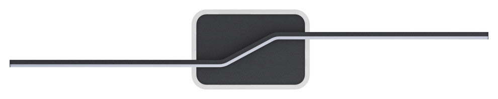 Modern LED Dimmable Vanity Light Over Mirror for Bathroom Lighting, Black