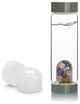 Water Bottle, VitaJuwel ViA Gemwater Bottle, White Loop Caps, 5 Elements