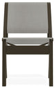 Leeward Sling Stackable Outdoor Dining Chair, Augustine Oyster/Beachwood