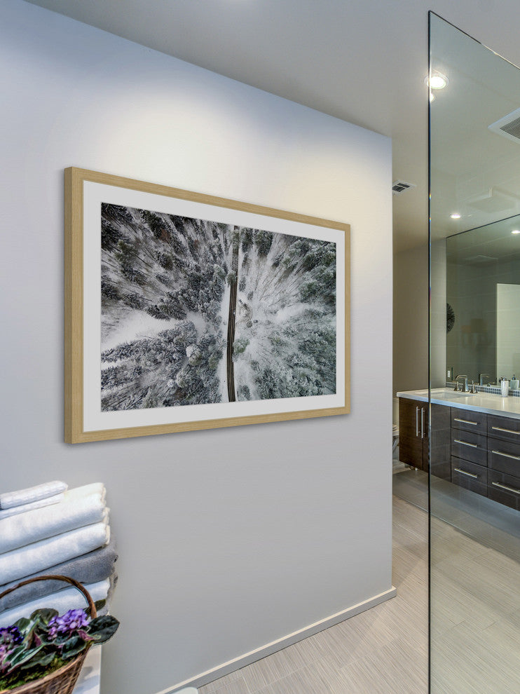 "Amid The Cold" Framed Print by Karolis Janulis