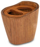 Traditional Solid Teak Oval Toothbrush Holder