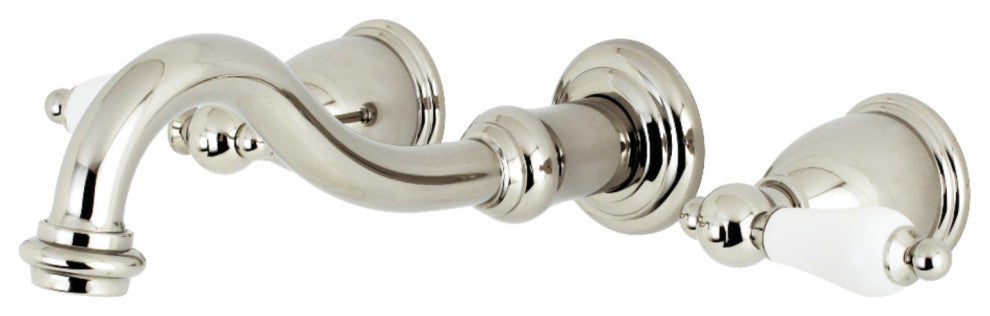 KS3026PL Two-Handle Wall Mount Tub Faucet, Polished Nickel