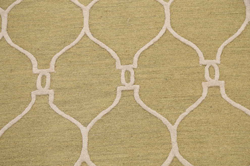 Trellis Oriental Area Rug Hand-tufted Contemporary Wool Carpet 5x8