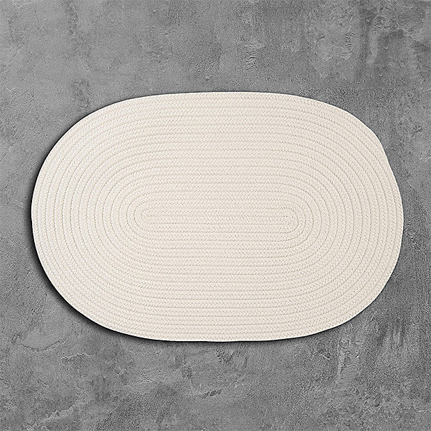 Colonial Mills Boca Raton BR10 White Indoor/Outdoor Area Rug, Oval 7'x9'