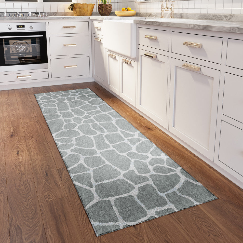 Indoor/Outdoor Mali ML4 Flannel Machine Washable 2'3" x 10' Runner Rug
