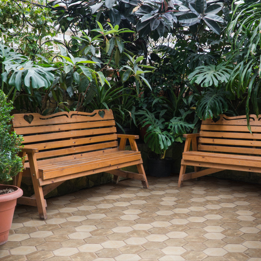 Brickyard Hex Beige Porcelain Floor and Wall Tile