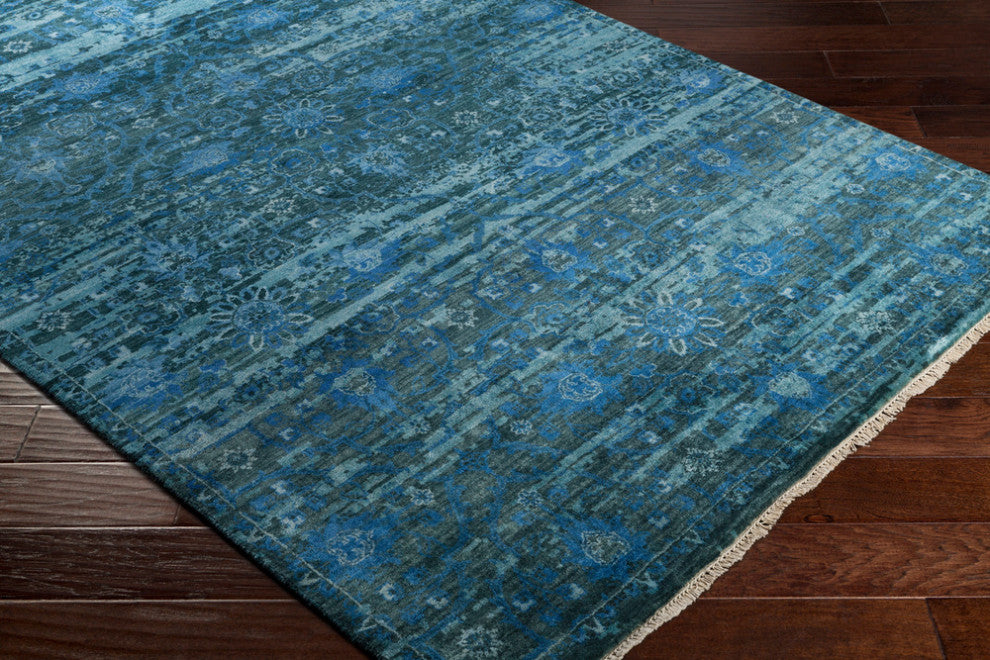 Surya Empress EMS-7008 Traditional Area Rug, Denim, 9'' x 13'' Rectangle