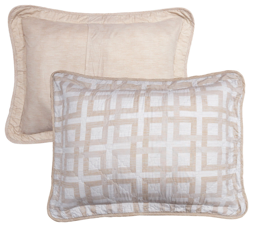 Austin Geo Quilted 7 Piece Bed Spread Set, King