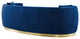 Navy Resolute Curved Performance Velvet Sofa