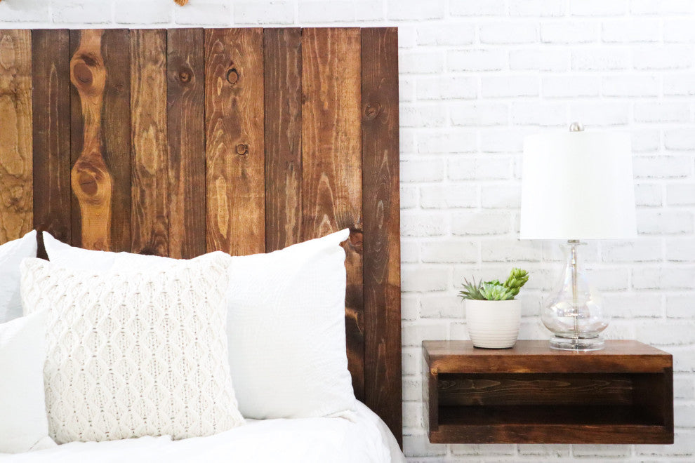 Handcrafted Headboard, Leaner Style, Foxy Brown, Twin
