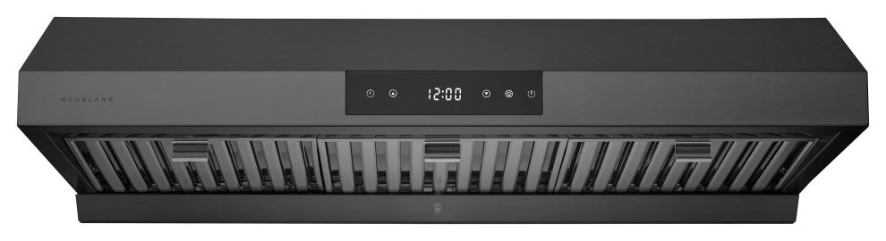 Hauslane | Chef Series PS18 Under Cabinet Kitchen Range Hoods, Black Stainless Steel, 36"
