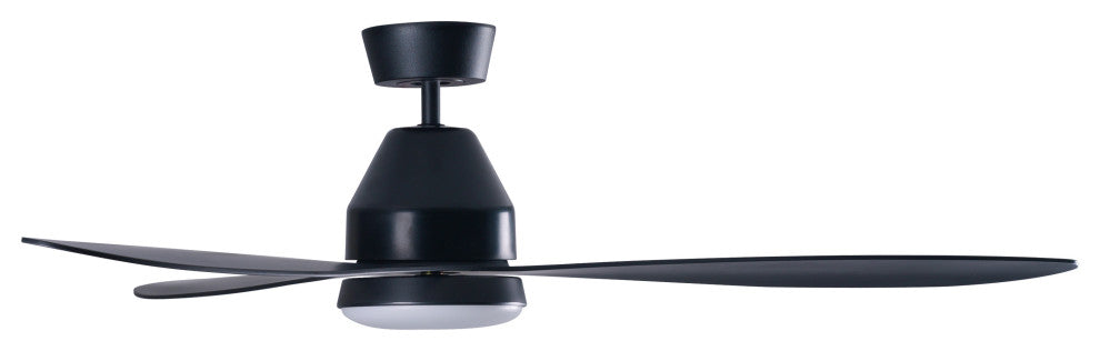 Lucci Air Whitehaven 56" Smart WiFi Controlled Indoor/Outdoor Fan w/Light, Black