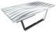 Modern Wave Coffee Table, White, Chrome Base