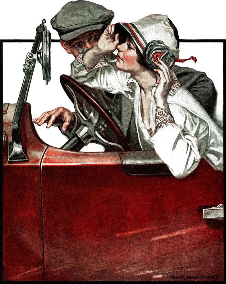 "Woman Driver" Painting Print on Canvas by Walter Humphrey
