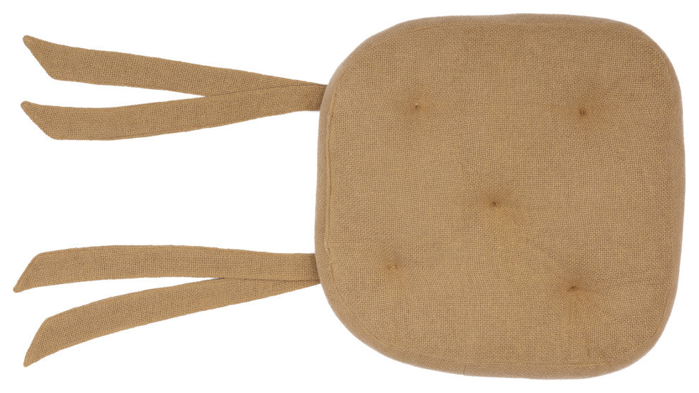 Burlap Natural Chair Pad