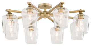 Quorum International 358-8 Veno 8 Light 32"W Semi-flush Ceiling - Matte Black