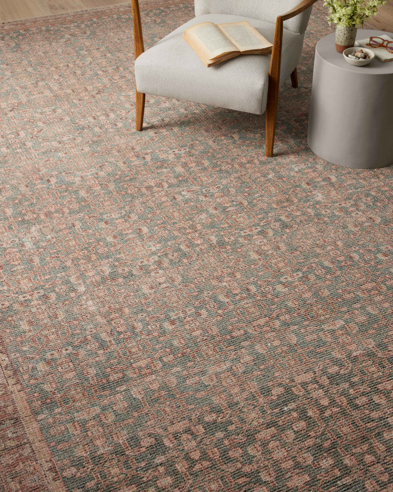 Angela Rose x Loloi Aubrey Blue / Terracotta 5''-0" x 7''-0" Area Rug