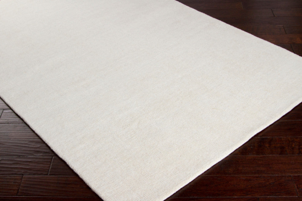 Surya Mystique M-211 Solid & Border Area Rug, Cream, 3' x 12' Runner