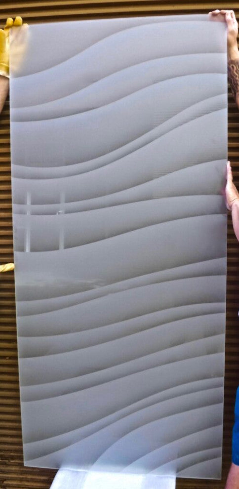 Interior Prehung Door or Interior Slab Door - Dreamy Waves - Primed - 24" x...