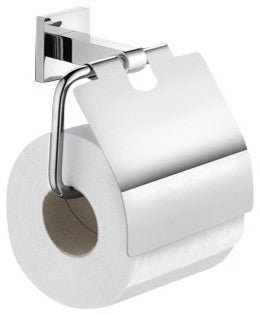 Chrome Wall Mounted Toilet Paper Holder With Cover
