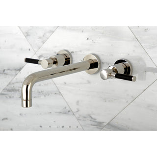 Two-Handle Wall Mount Tub Faucet, Polished Nickel