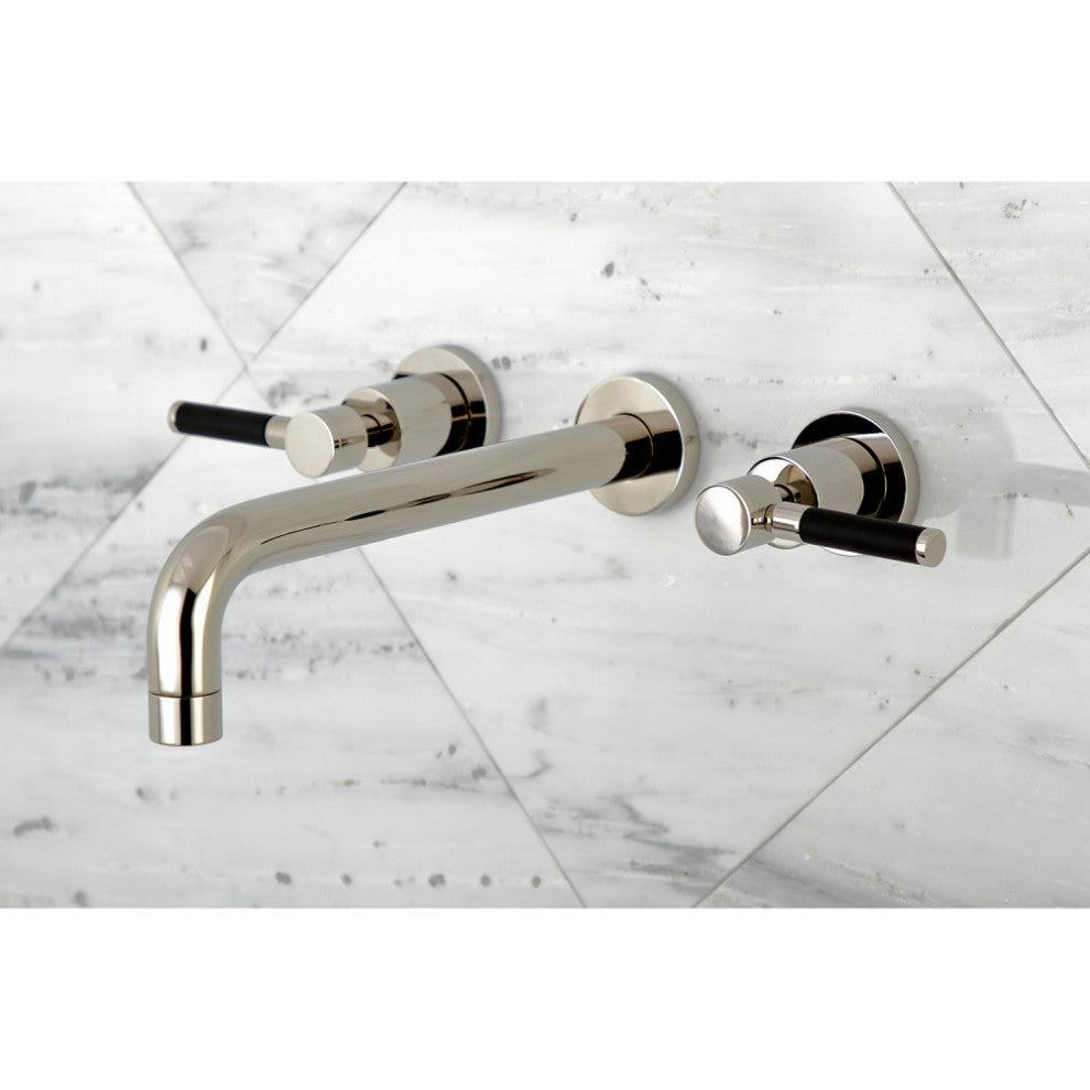 Two-Handle Wall Mount Tub Faucet, Polished Nickel