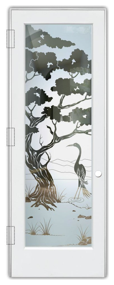 Interior Prehung Door or Interior Slab Door - Bonsai Egret - Primed - 24" x...