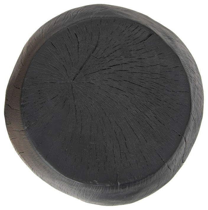 Drum Stool, Resin, Charred