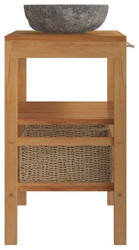 vidaXL Vanity Cabinet Warm Teak Solid Teak wood Large Vanity Cabinet