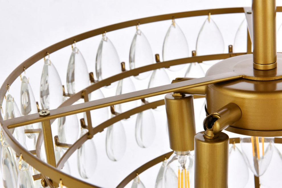 Murphy 18" Flush Mount, Brass