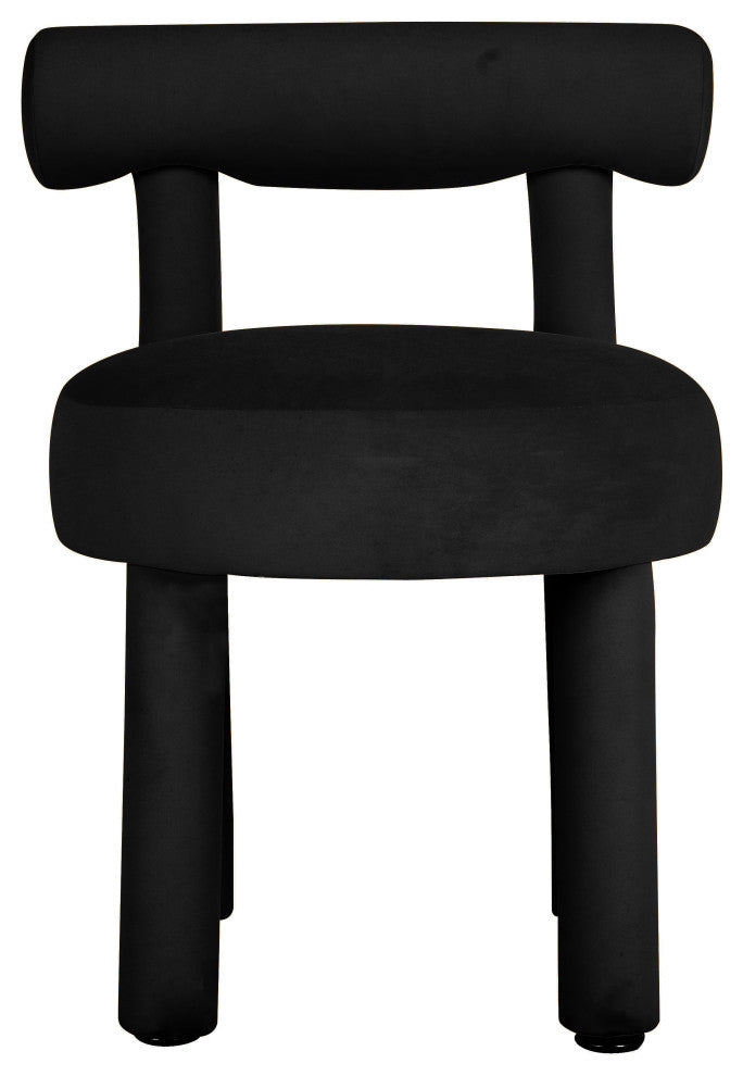 Carmel Dining Chair, Black Velvet