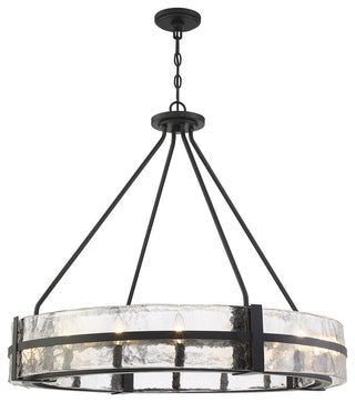 Hudson Matte Black Pendant, 12-Light
