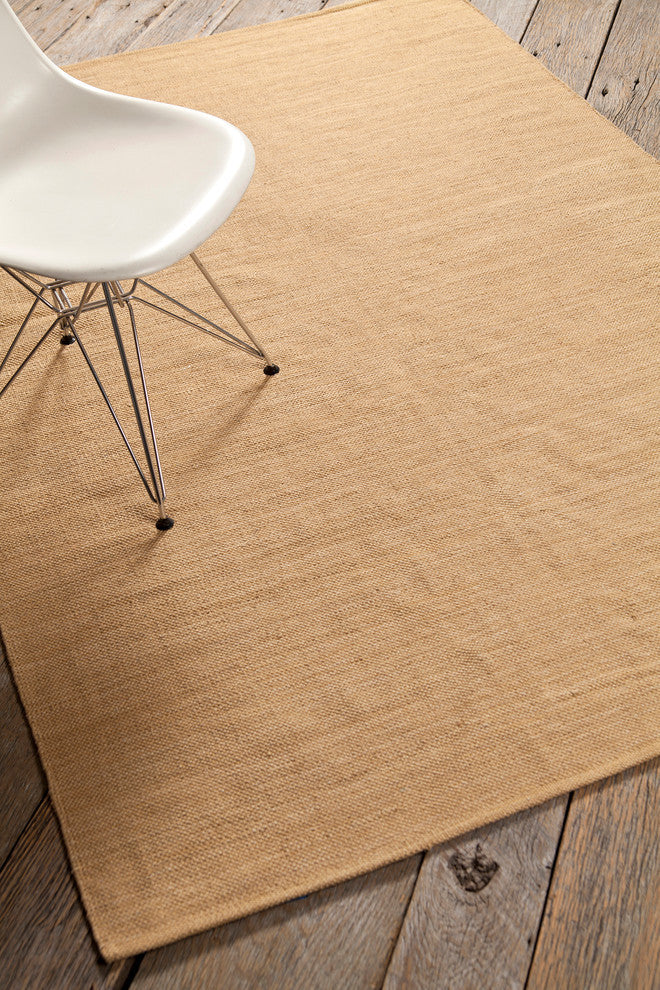 India Contemporary Area Rug, Beige, 2'x3' Rectangle