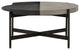 Dua Concrete and Metal Round Modern Coffee Table