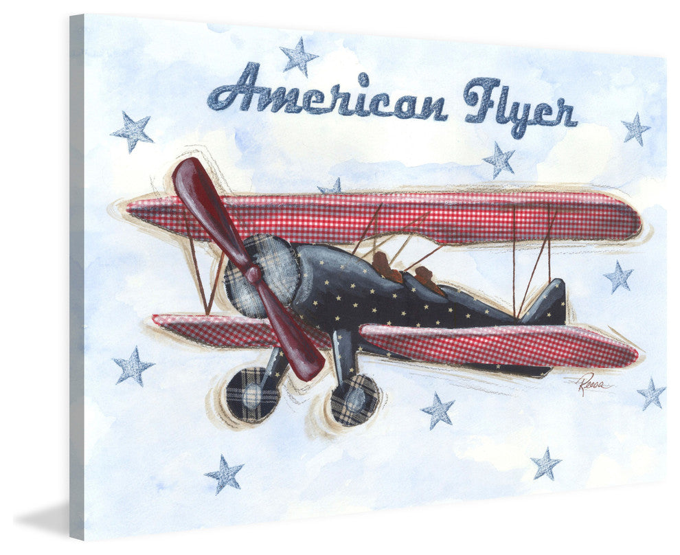 Marmont Hill, "American Flyer" by Reesa Qualia Painting on Wrapped Canvas, 24x16