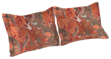 Laural Home Persimmon Marble Twin Duvet Cover