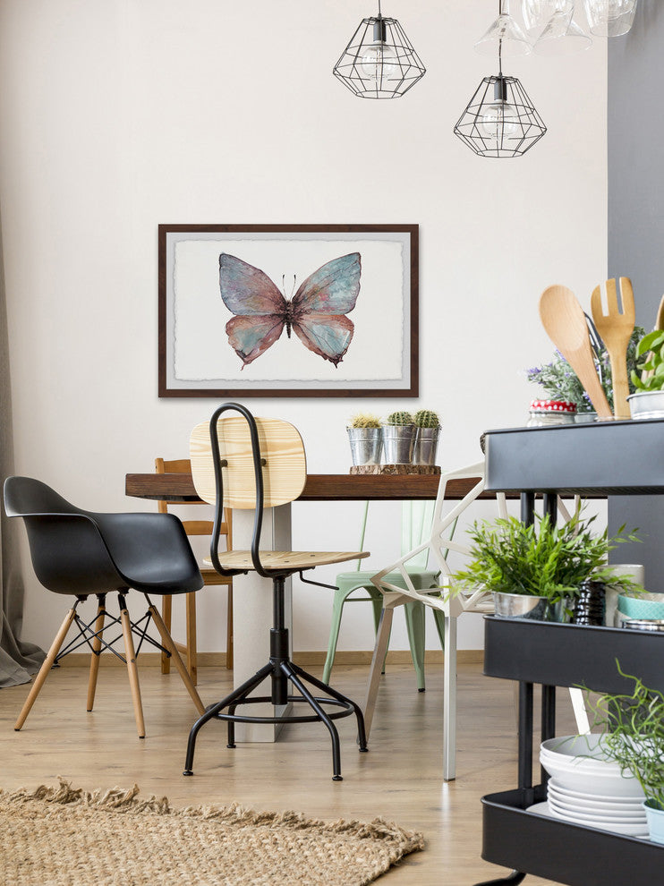 "Grand Pastel Wings" Framed Painting Print, 18"x12"