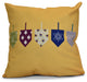 Decorative Holiday Pillow Geometric, Yellow, 18"x18"