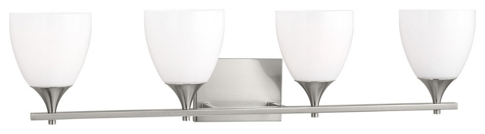 Toffino 4 Light Bath, Brushed Steel