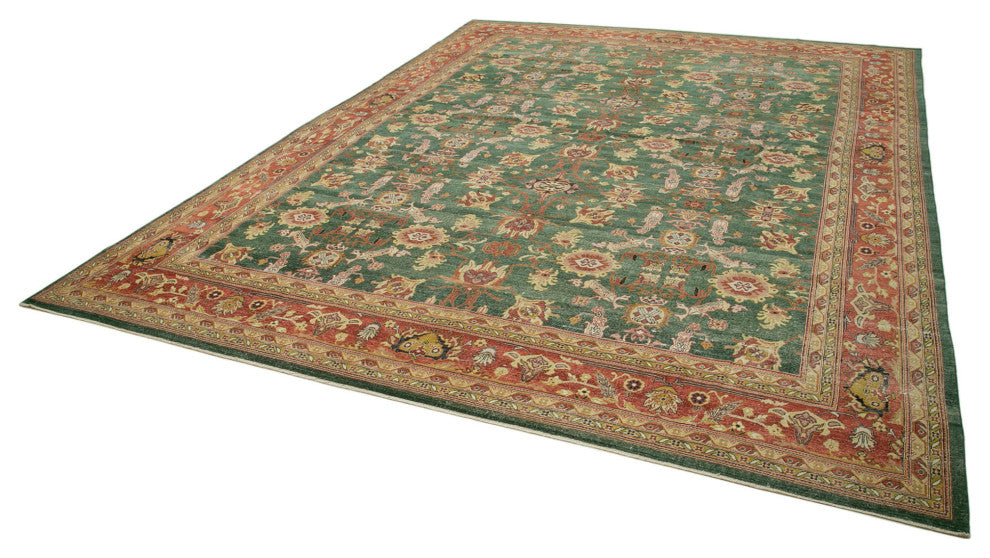 Rug N Carpet - Handwoven Oriental 13' 2" x 17' 9" Large Oushak Area Rug