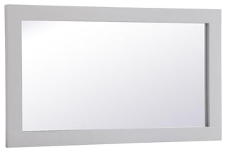 Elegant Decor Aqua 32" x 18" Wood Frame Bathroom Mirror in Gray