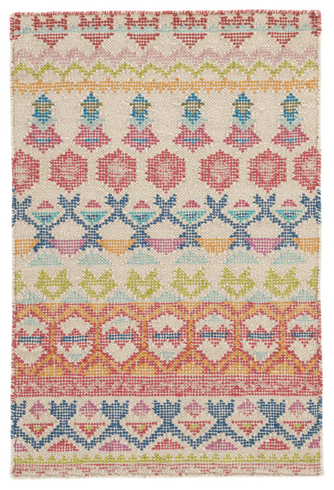 Dash & Albert Stony Brook Multi Hand Loom Knotted Cotton Rug, Multi, 3' x 5'