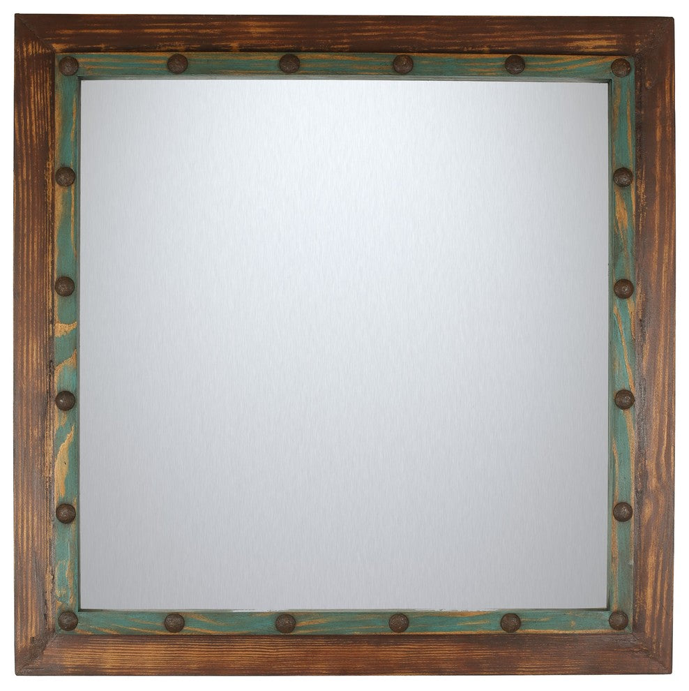 Rustic Mirror, Blue Sierra Vanity Accent Mirror-30x30 inches