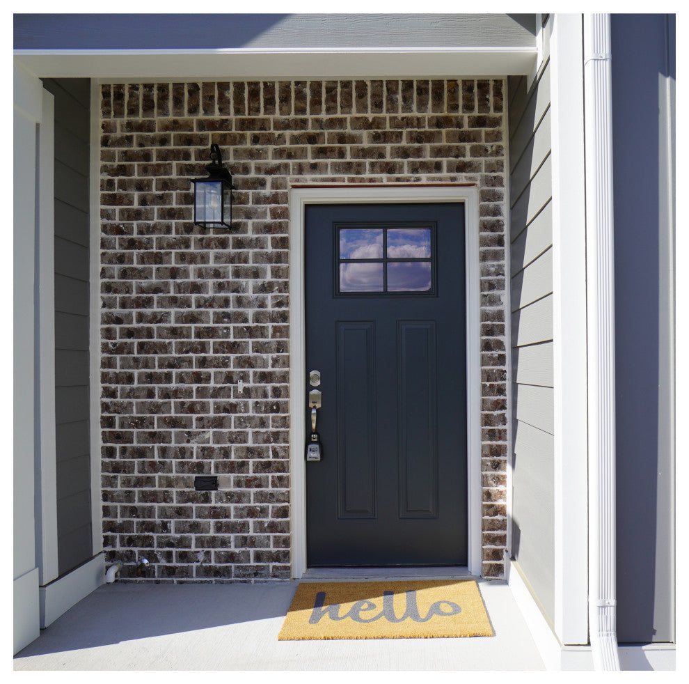 Calloway Mills Script Hello Doormats, Grey/ Natural, 17" X 29" X 0.60"