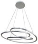 Circular Knot Integrated LED 52-Watt Pendant, Silver Foil