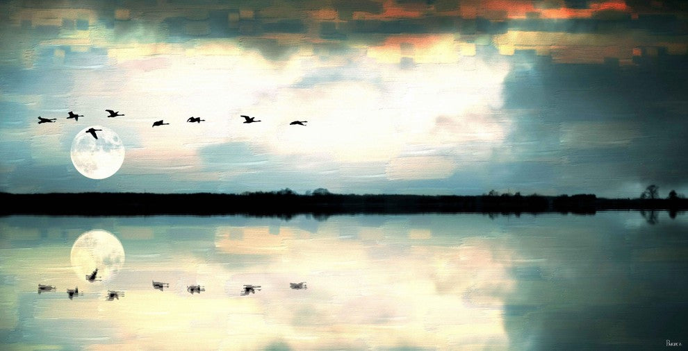 "Attleborough" Painting Print on Wrapped Canvas, 24"x12"
