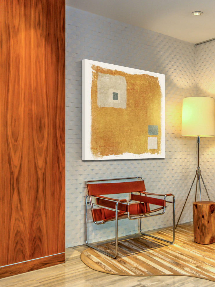 "Orange Square" Painting Print on Canvas by Irena Orlov