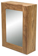 Traditional Solid Teak Hanging Mirrored Medicine Cabinet