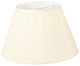 Wide Pleat Empire Designer Lampshade, Beige, Eggshell, 10x18x12