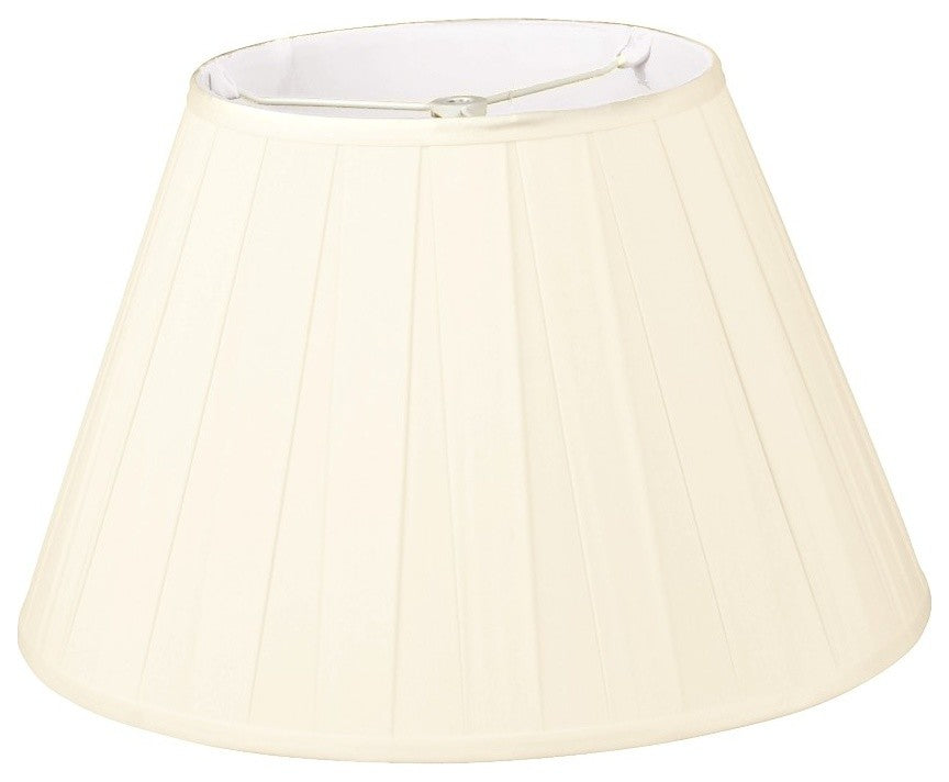 Wide Pleat Empire Designer Lampshade, Beige, Eggshell, 10x18x12